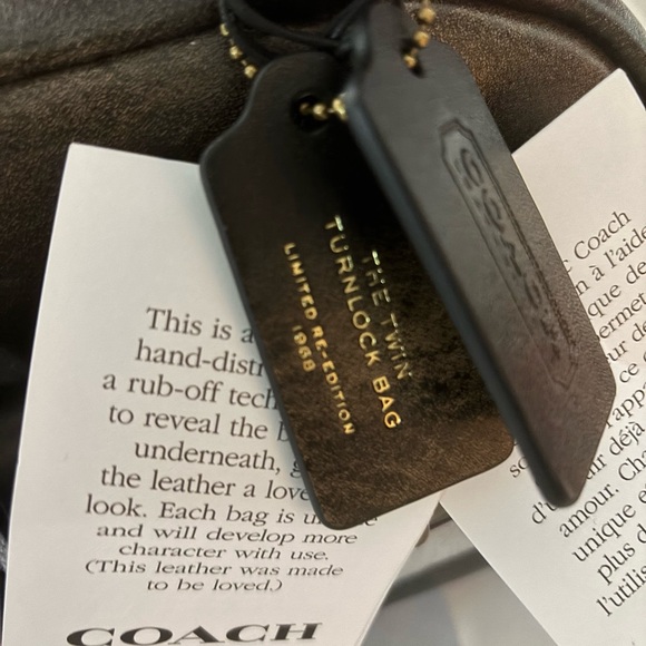 Coach Loved leather twin turnlock Brown and Black Women's Bag shoulder - Picture 2 of 11